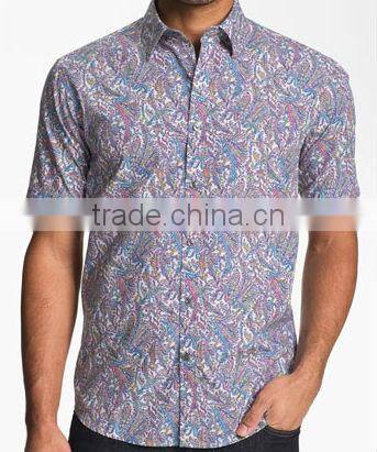 Good quality cotton fancy printed shirt design