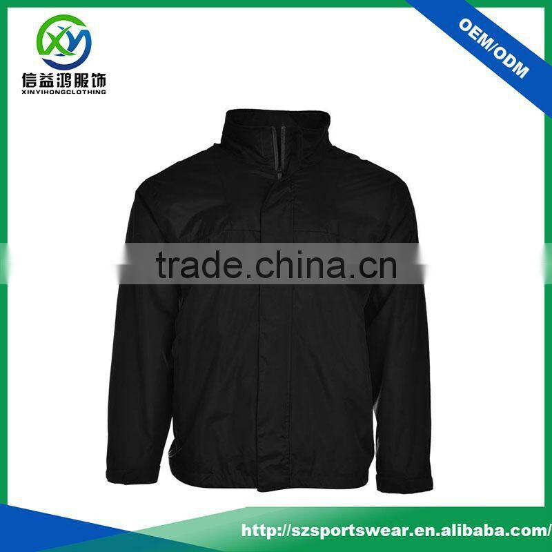 Waterproof design with two zipper mesh lining high quality 100% polyester men jacket