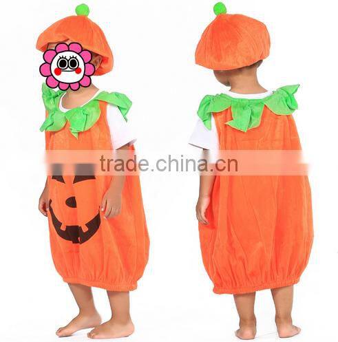 Organic cotton baby rompers wholesale baby clothes Halloween pumpkin appilque outfit baby girl and boys clothes latest design