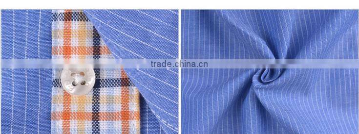 Blue men funky dress button down shirt