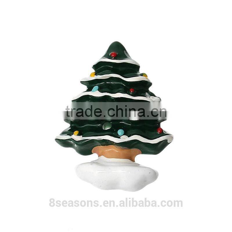 Wholesale Christmas tree Two Holes Resin Button for Making Jewelry