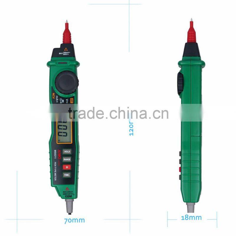 2017 Hot Sale MS8211 Digital Pen Type Multimeter Multitester Handheld Meter DMM Non-contact Voltage NCV Detector