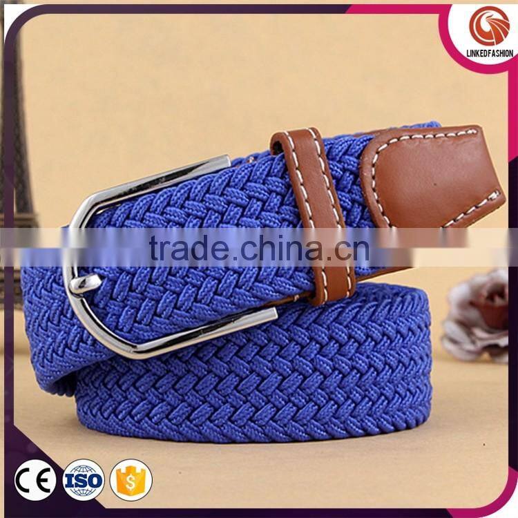 Mens Braided waist belt Elastic Stretch Belts For Jean tactical belt