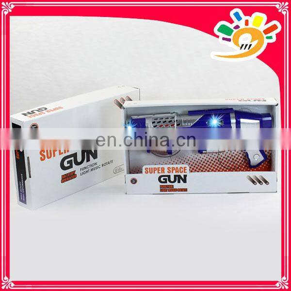 New design B/O plastic space toys gun with music and light
