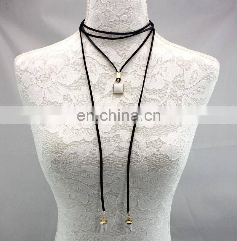 Black Faux Suede Choker Necklace