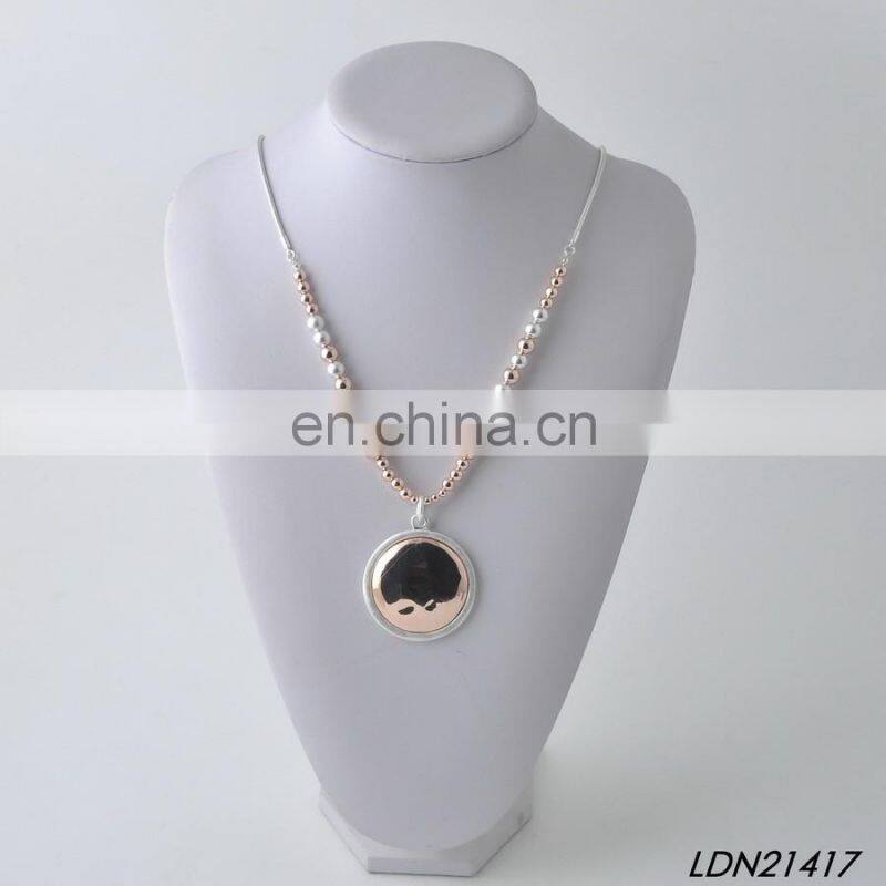 Anti-Siver and Anti-Gold vintage cross Necklaces turquoise beads necklace