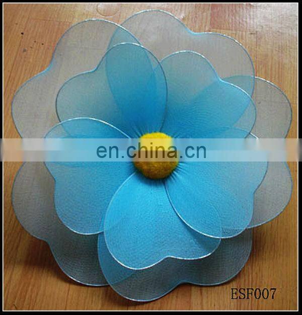 Red double layer Nylon flower