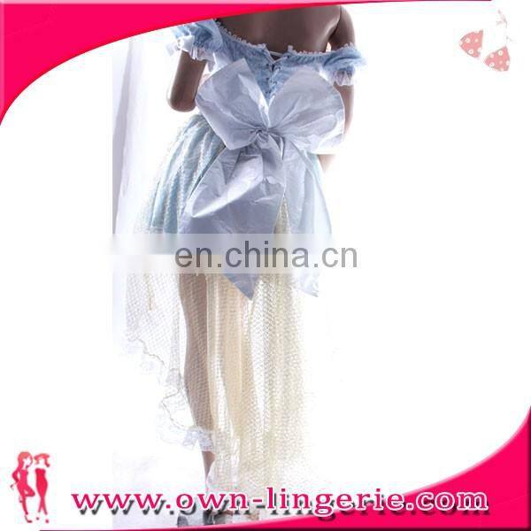 new arrival princess blue bow dress lady halloween costume