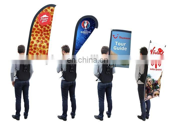 colorful backpack feather banner with rectanglle advertising banner for sale