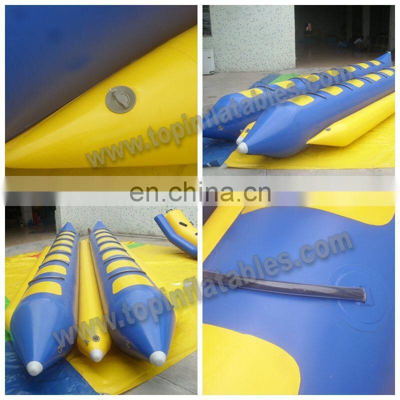 Customized inflatables banana boat PVC inflatable water park banana boat