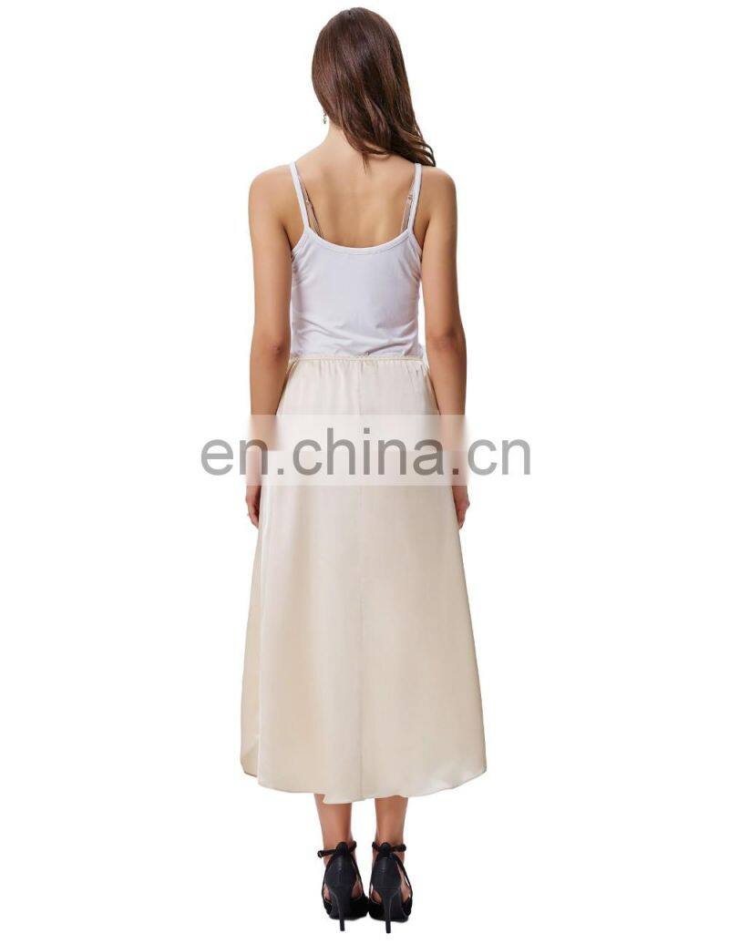 Kate Kasin Women's 35" Comfortable Champagne Satin Waist Slip Half Slip Undergarment KK000264-2