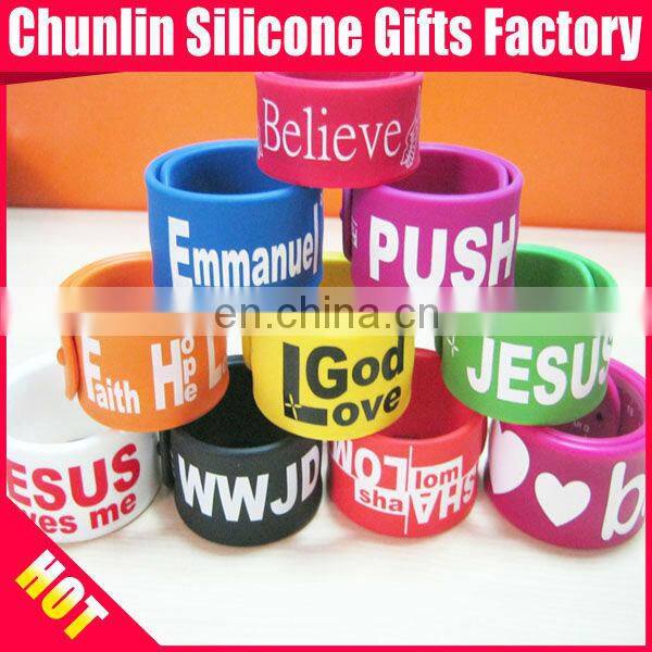 wholesale custom silicone slap wristbands