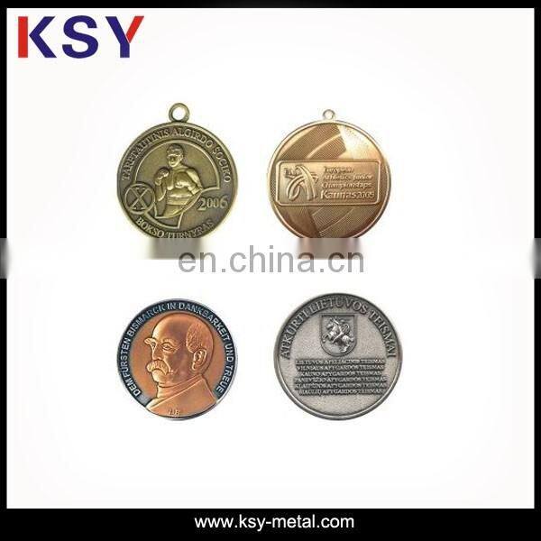 Custom gold silver bronze metal medal