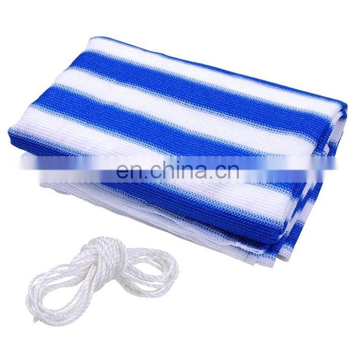 virgin material hdpe white and yellow striped privacy screen net/balcony net