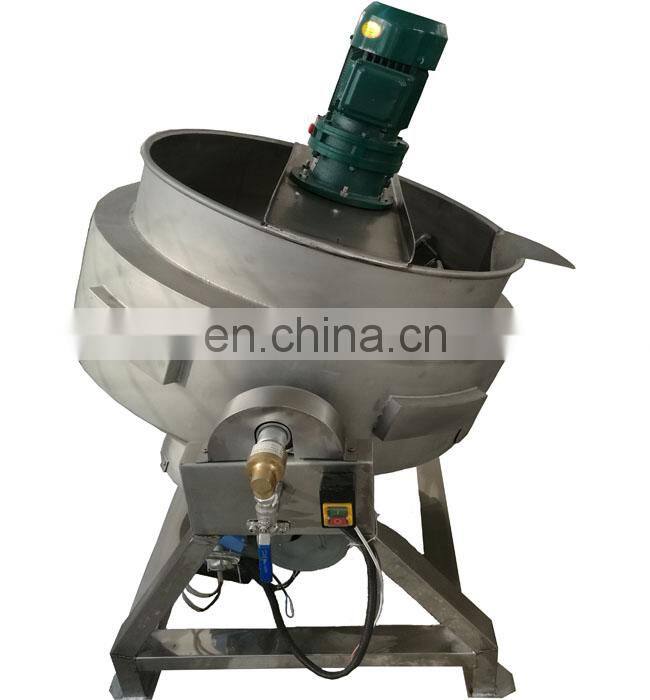 Industrial stainless steel 1000L steam double jacketed cooking kettle with agitator