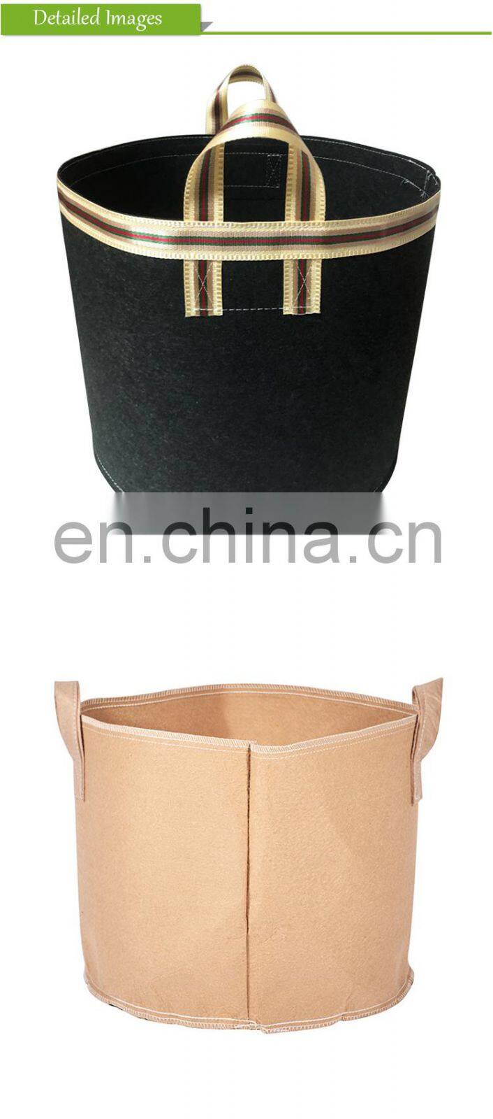 10 gallon indoor and outdoor nonwoven fabric felt flower pots for growing