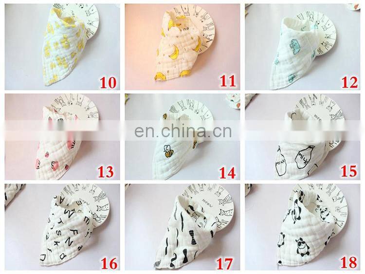100% cotton 8 layers baby bibs kids infants letter gauze washed water bath towel high quality custom baby bibs