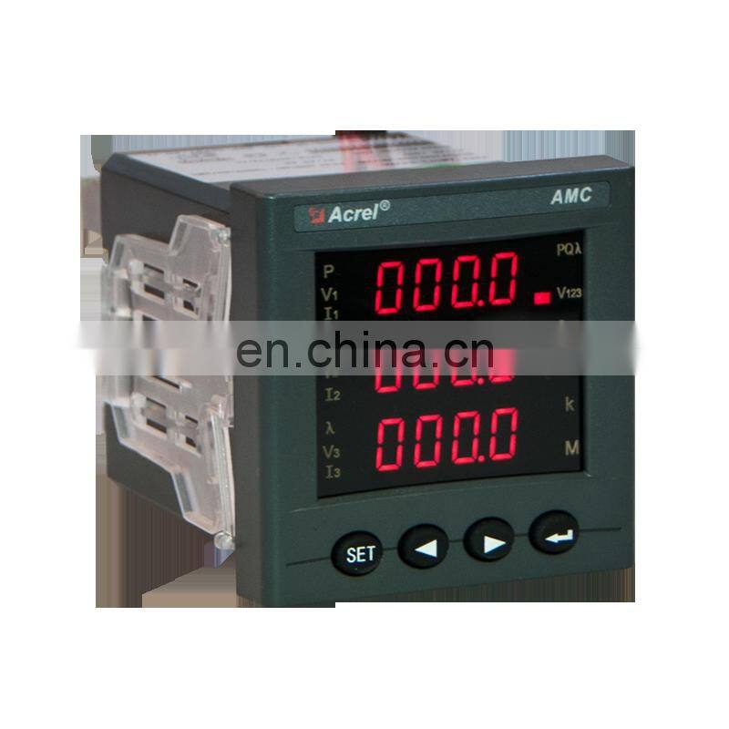 3 phase cheap power meter LED AMC72-E4/KC with rs485 communication