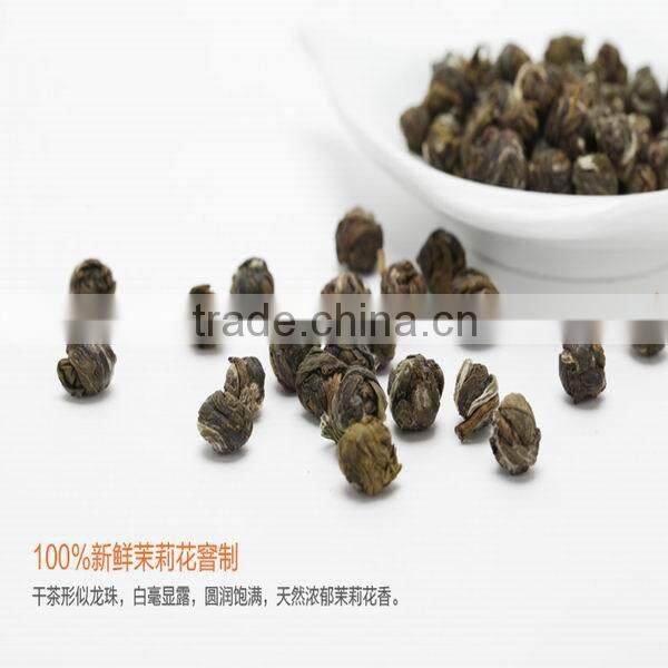 Chinese finest jasmine dragon pearls,Good tasty and Organic jasmine pearls tea