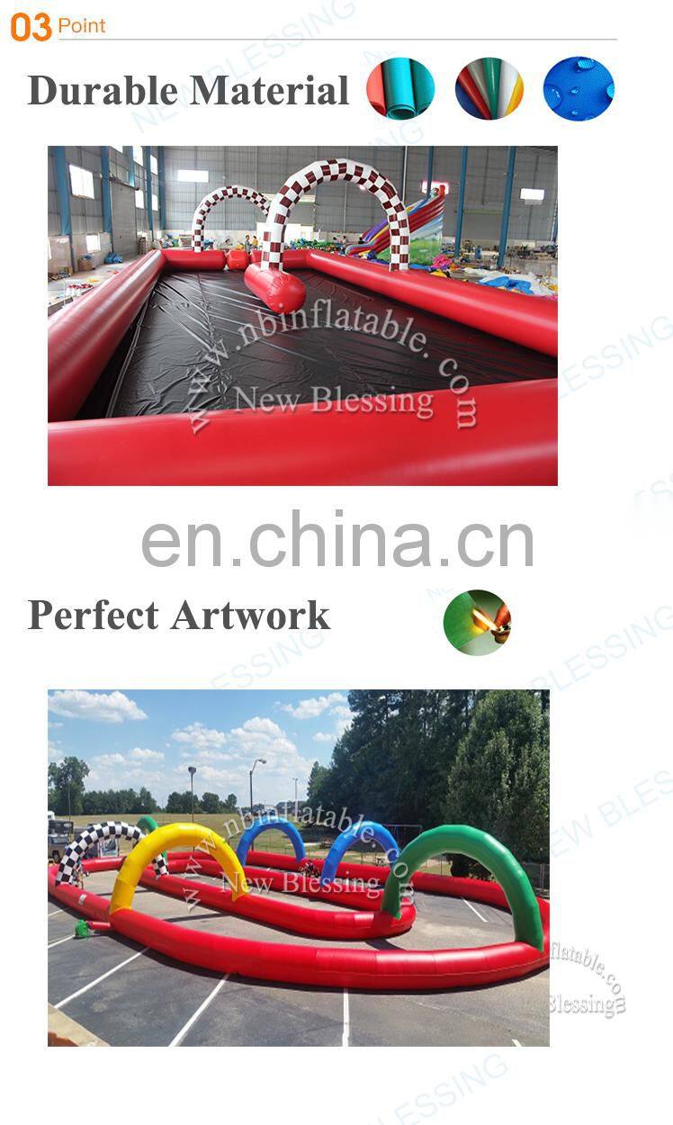 New inflatable go karts track ,outdoor inflatable race track