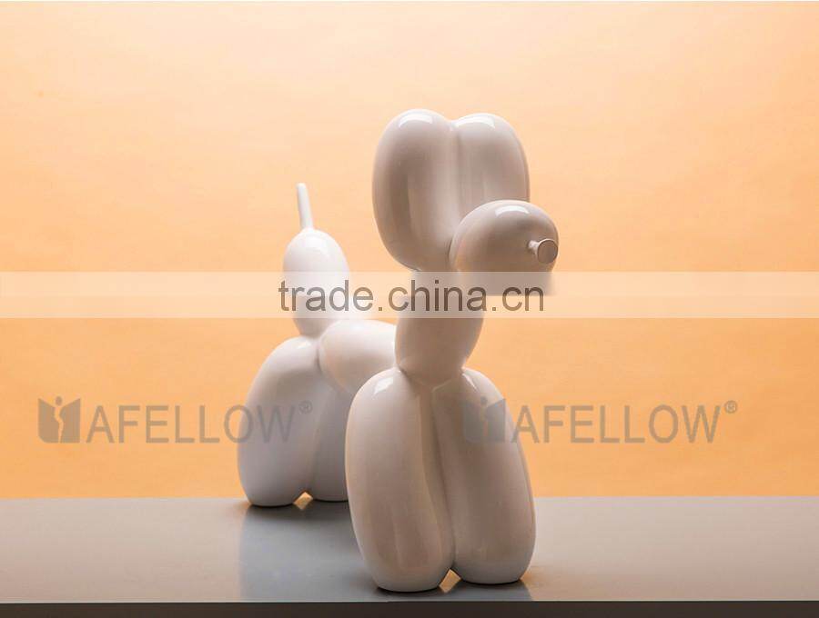 electroplate fiber glass lifelike Mini pet ballon dog mannequin
