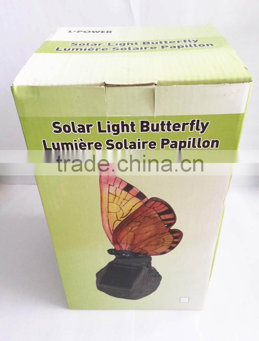 Solar power rechargeable butterfly led garden light