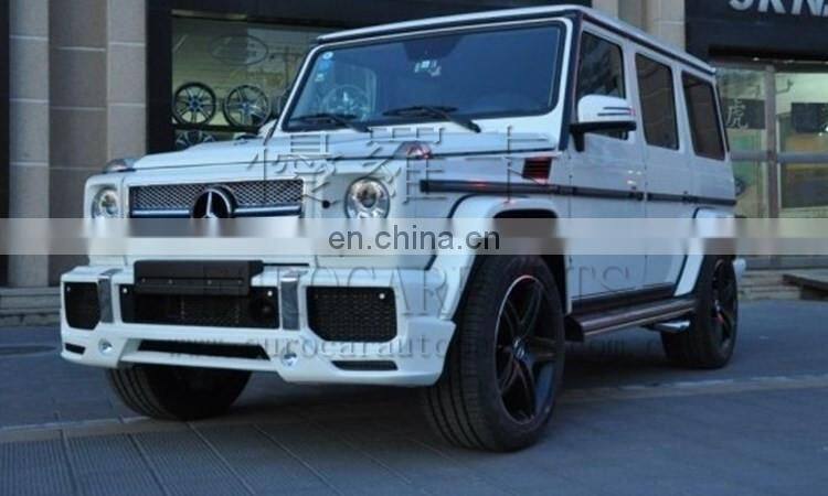 G CLASS W463 G55 G500 A-style body kit PP material front bumper fog light covers with LED front grille over fenders side mirrors