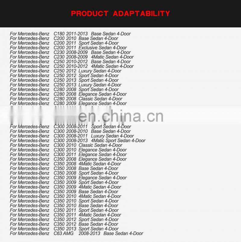 Carbon Fiber trunk spoiler For Mercedes Benz W204 C250 C300 C63 Sedan 4 Door 2008-2013