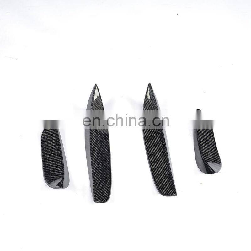 Front Bumper Fins Canards for Mercedes Benz C-Class W205 C63 AMG 15-17