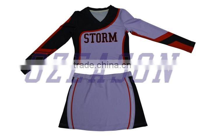 Customized cute spandex sleeveless cheerleading unifors for kids
