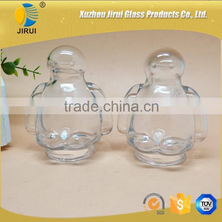 Lovely Shape Glass Candy Jar With High White Material