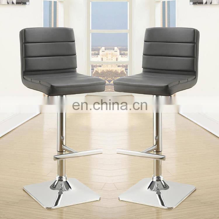 Comfortable french style new design leather metal high swivel bar counter stool