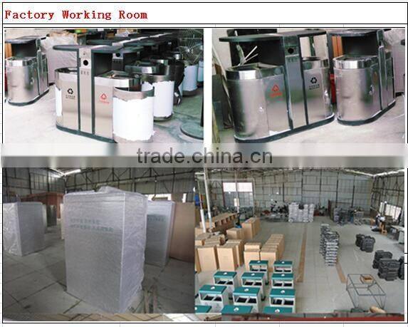 Round Stainless Steel Swing Top Waste Container Rubbish Bin/Dustbin