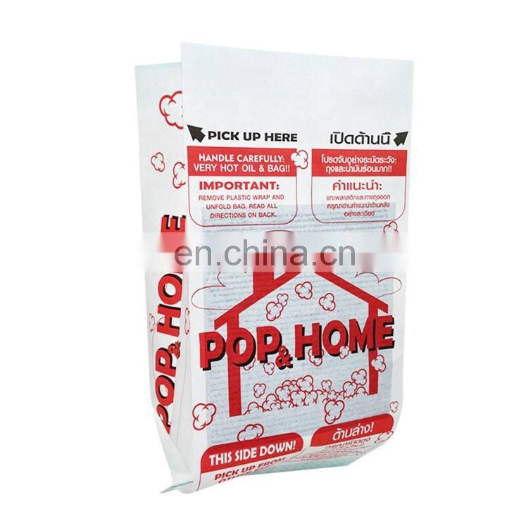 custom bolsa de papel kraft paper bread microwave popcorn bag