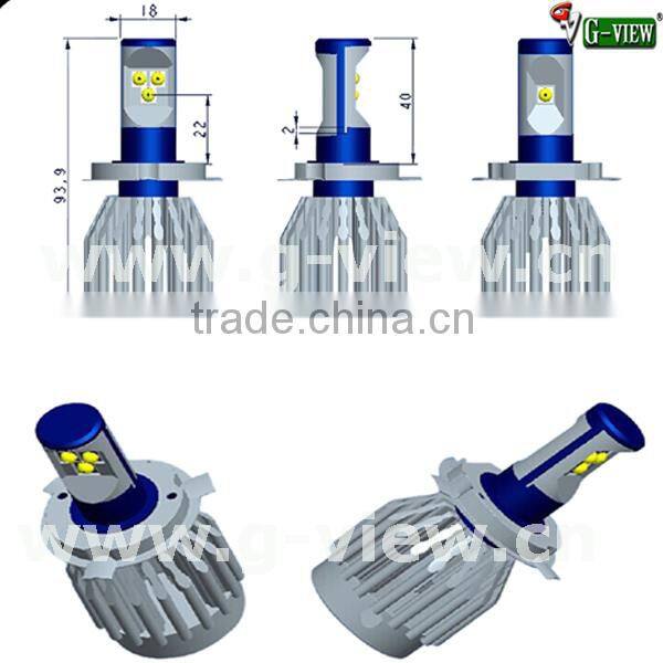 2015 superbright 3600lm h4 40w led car headlight, h4 h7 h8 h11 9005 h13 led auto headlight