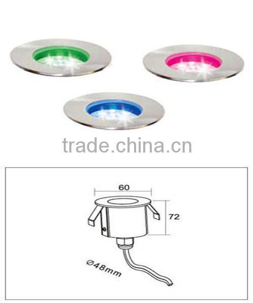 2014High quality stainless steel recessed Waterproof LED ground light