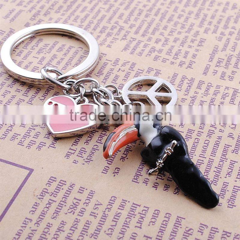 Economical Pet keychain key ring Toucan key chain