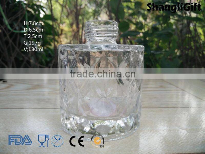 130ml Wholesale Round Crystal Glass Aroma Bottle Diffuser