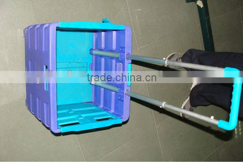 plastic folding shopping trolley