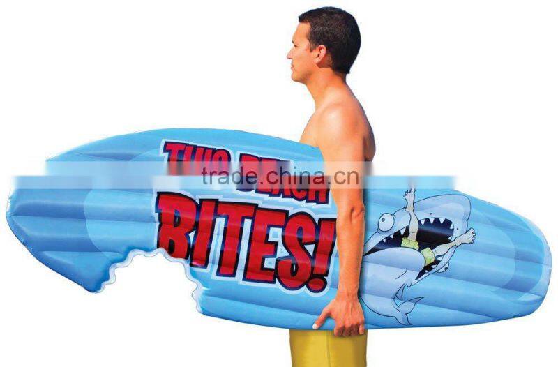 NEW Beach Bites Inflatable Surfboard Shark Pool Raft Toy Float