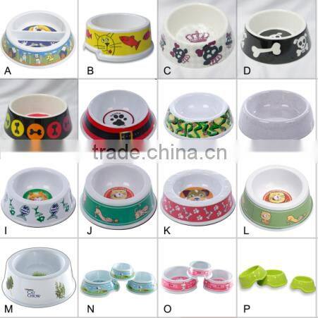 whoesale 7 inch round melamine plastic pet bowl