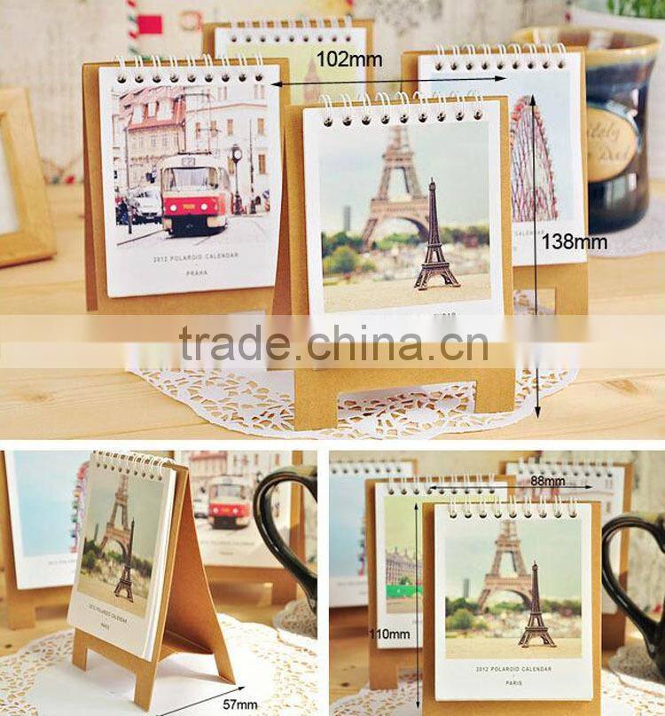 2016 cute desk calendar printing