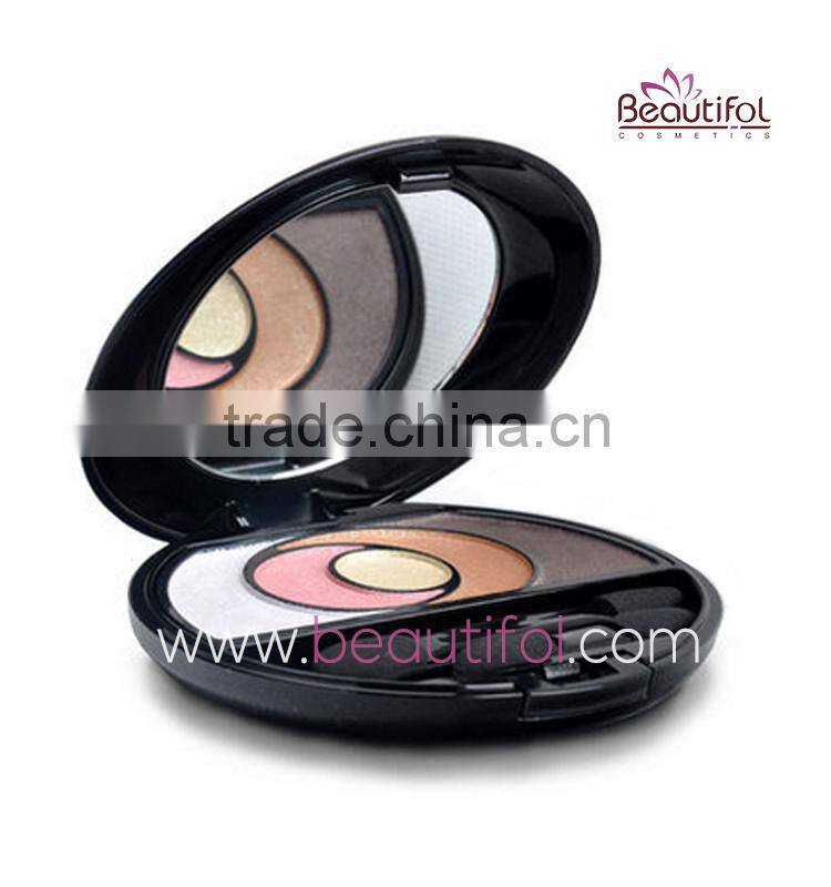 Wholesale eyeshadow makeup palettes, 5 eye shadow make up palette, Long-lasting, easily color, lovely cosmetics round compact