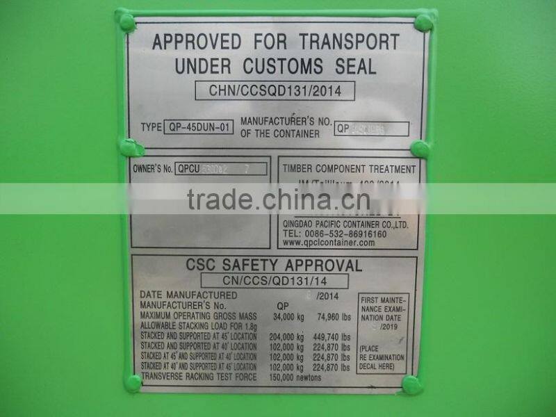 Best Quality Iso Dry Cargo Shipping Container