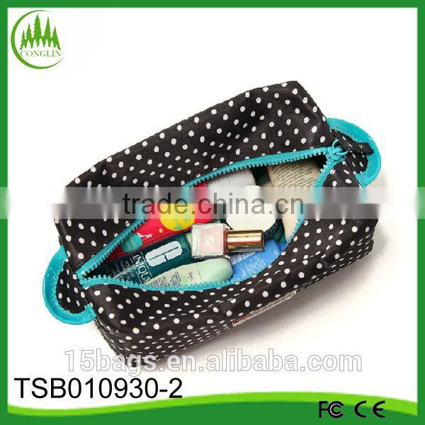 new product fashion China 2015 women felt soft women cosmetic bag fabric