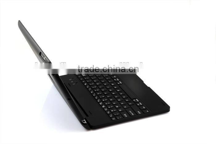 Clamshell wireless Bluetooth keyboard case for iPad234 with 4000mah battery,rechargable folio calmshell Bluetooth keyboard