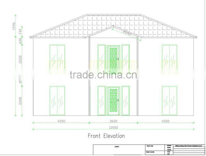 Two Storey MOst Economical Prefabricated living prefab house fr earthquake proof