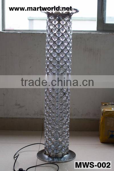 40inches Wedding Aisle silver LED RGB light wedding stages crystal pillars ,wedding stage crystal pillars