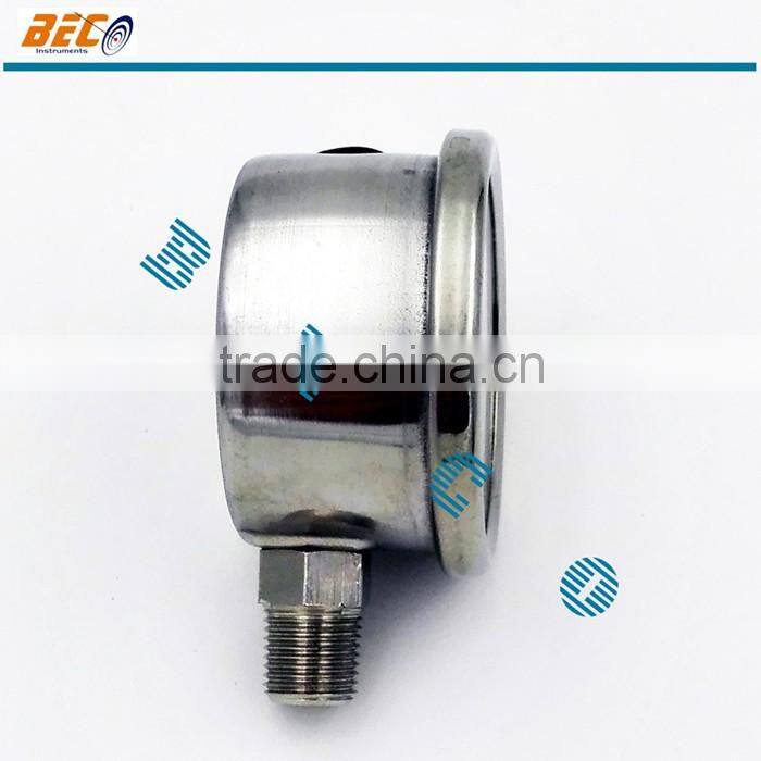 (YBF-40A) 40mm all stainless steel small size warning region function dial normal structure welding gauge