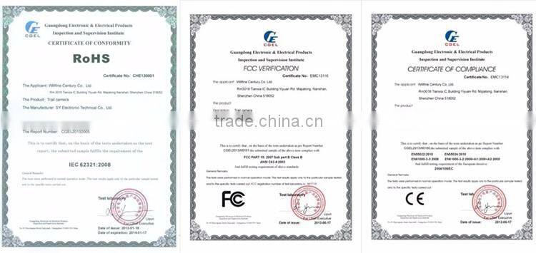 Adjustable PIR range 12-15M deer hunting trail camera with 3G function